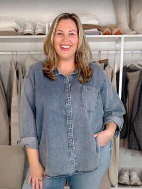 maurices lightweight denim button down